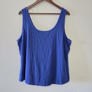 Soma Cool Nights Shelf Bra Ribbed Tank Brami XXL Royal Blue